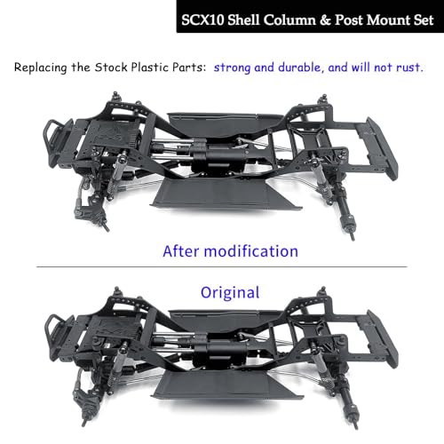 4 Packs rc Body Post mounts with Clips for 1:10 axial scx10 pro rc Crawler car - Aluminum Alloy Shell Column & Post Mount Set