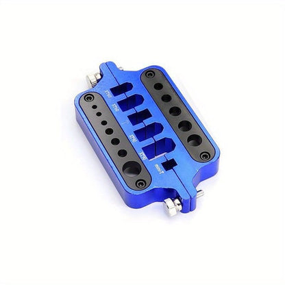 RC Soldering Tool Holder, Multi-Function Metal Jig for T Plug, XT60, XT90, EC5 & Mini Connectors, Model Car Drone Welding Assistant (blue) - color: Blue