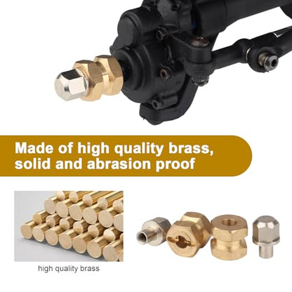 HobbyPark RC Brass Spacers 12mm Wheel Hex Hubs Extenders for 1/10 RC Crawler Axial SCX10 Wheels Extension Hex Drive Adapter (12mm) - size: 12mm