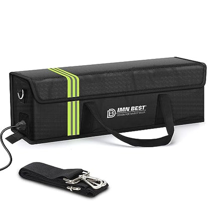 ImnBest Ebike Battery Bag Fireproof, Waterproof & Explosion-proof Lipo Safe Bag for Storage, transport, charging