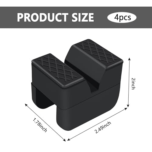 2 Ton Car Jack Stand Pads,Slotted Rubber Pinch Weld Jack Adapter for Protecting Chassis,Universal Car Accessories Cars Jack Pad for Most Truck,SUV,RV,Van (4PCS)
