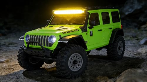 RC Car LED Head Lights Bar for Axial SCX30 1/30 Jeep Wrangler, 7-Light Roof Light Kit with Wiring Harness (Yellow Light Bar) - color: Yellow Light Bar