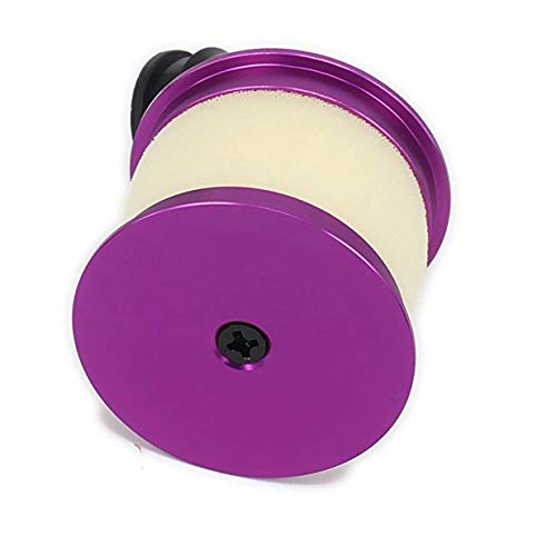 Aluminum Capped Air Filter Element Sponge 04104 Upgrade Parts Compatible with HSP Traxxas Himoto Redcat RC 1/10 Nitro Truck Buggy (Purple)