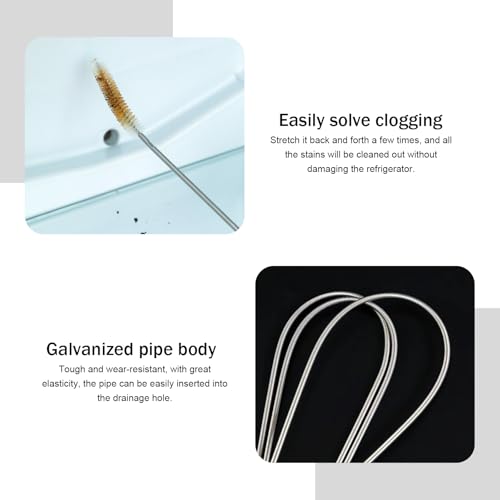 1 PC Car Sunroof Water Drainage Tool, 4.9Ft Extra Long Straw Cleaner Brush with Soft Nylon Bristle, Multifunctional Pipe Cleaning Brush Tool, Universal Cleaning Kits for Cars and Homes