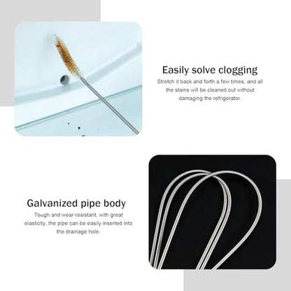 1 PC Car Sunroof Water Drainage Tool, 4.9Ft Extra Long Straw Cleaner Brush with Soft Nylon Bristle, Multifunctional Pipe Cleaning Brush Tool, Universal Cleaning Kits for Cars and Homes