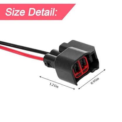 Zpana 8PCS Car Fuel Injector Connector Pigtail, Vehicle Engine Fuel Injector Wiring Harness Connector Plug, Automotive Replacement Accessories, Replace OEM# 5013995AA 5161919AA - size: 8PCS/Set