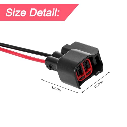 Zpana 8PCS Car Fuel Injector Connector Pigtail, Vehicle Engine Fuel Injector Wiring Harness Connector Plug, Automotive Replacement Accessories, Replace OEM# 5013995AA 5161919AA - size: 8PCS/Set