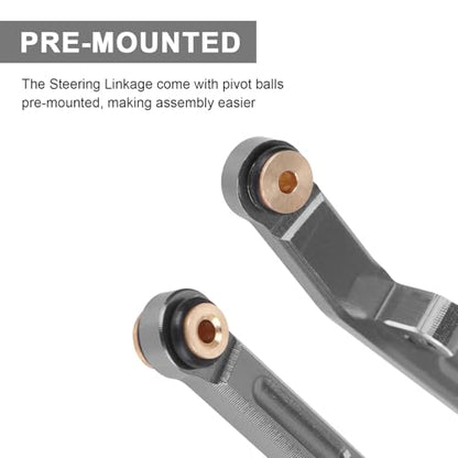 Aluminum Steering Rod Tie Links Set High Tightening Linkage for 1/24 RC Crawler Axial SCX24 Gladiator Deadbolt C10 Bronco B17 Upgrades