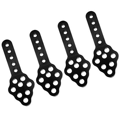 Aluminum Shock Mount Lift Kit Set for 1/10 Axial SCX10 SCX10 II 90046 D90 D110 RC Crawler Car Upgrades Replacement (Black) - color: Black