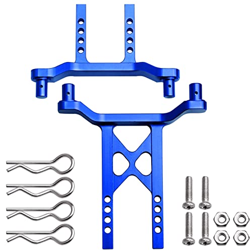 Metal Aluminum Front & Rear Body Mounts Posts for 1/18 Traxxas LaTrax Teton SST, Replace Parts 7615 (Blue) - color: Blue