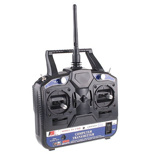 2.4G FS-CT6B 6 CH Radio Model RC Transmitter & Receiver PPM/GFSK Heli/Airplane/Glid 12V DC