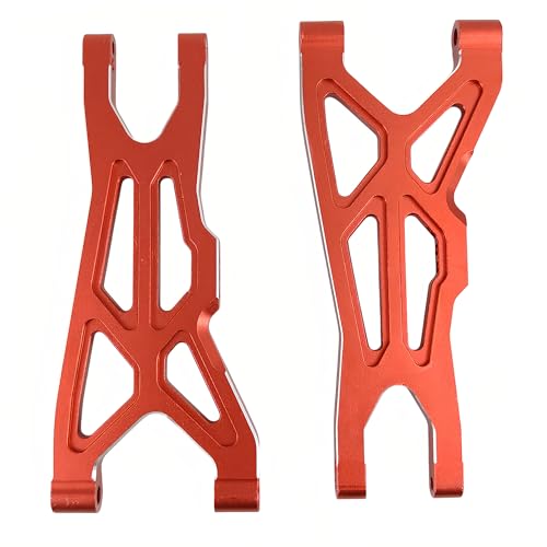 Front Rear Suspension Arm Set for ARRMA Typhon 3S BLX Big Rock 3S (Red) | 6061-T6 Aluminum,CNC Machined,Heavy Duty,Direct Replacement,Improved Stability,AR330543,AR330540 - color: Red