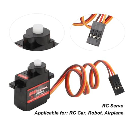 Focket 3Pcs RC Servo High Torque Servo Motors, DC4.8-6V Waterproof Full Metal Gear Servo for RC Crawler Car Boat Robot DIY Digital Servo for 1 6, 1 8, 1 10, 1 12 R C Model DIY Car Robot