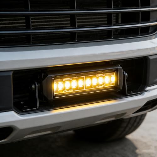 STMU Aluminum 10-LED RC Light Bar 2.16 Inch Roof Light Kit for 1/10 & 1/18 Scale RC Crawler Accessories Compatible with Axial SCX10 Traxxas TRX4 TRX4M Arrma Senton Redcat GEN7