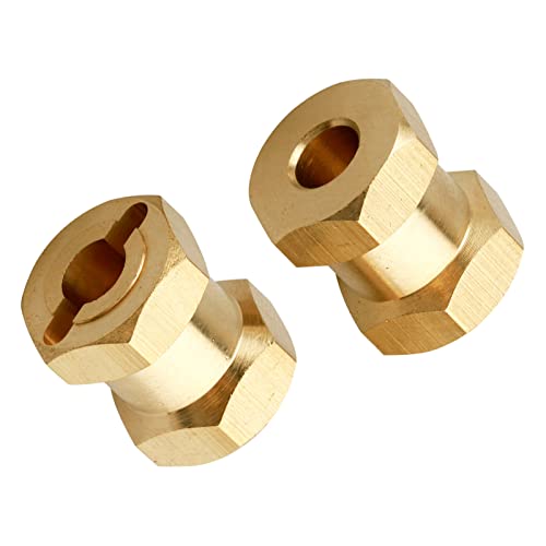 Brass 12mm Wheel Spacer Wheel Hubs Extension Drive Adapter for Axial SCX10 & SCX10 II 1/10 RC Crawler (15mm) - size: 15mm