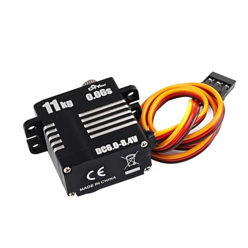 Micro 11KG 0.06S Digital Coreless HV Programmable Servo, 8.4V, 180/270/360 Degree, Metal Gear, for RC Cars (180 Degree) - style: 180 Degree