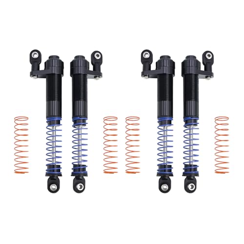 1/10 Metal Adjustable Shock Absorbers Oil Damper 80-100mm for RC Crawler Car Axial SCX10 90046 Capra TRX4 Redcat Gen8 Upgrade (Black 2Pcs) - color: Black 2pcs