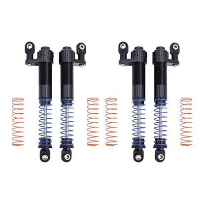 1/10 Metal Adjustable Shock Absorbers Oil Damper 80-100mm for RC Crawler Car Axial SCX10 90046 Capra TRX4 Redcat Gen8 Upgrade (Black 2Pcs) - color: Black 2pcs