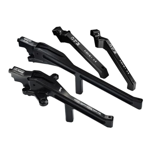 GPM Aluminum Upgrade Combo Set B (Front+Rear Chassis Brace) Black for Sledge