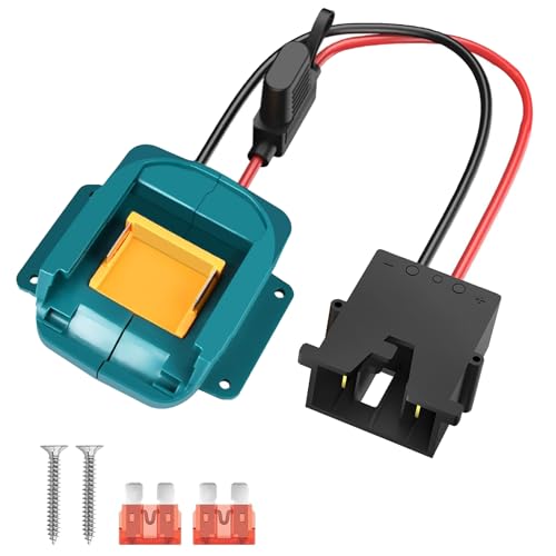 Ranoff Power Wheel Adapter 18V/20V Battery with Fuse & Wire terminals, Wheels Battery Conversion Kit Power Connector for DIY Ride On Truck, RC Car Toys and Robotics - size: for MAKITA black