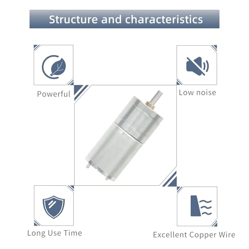 2Pcs 6-12V DC Motor Double-Shaft Strong Magnetic High Torque Gear Motor for Smart Robot Car/DIY Toys