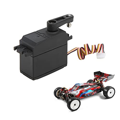 RC Car Steering Servo, 5 Wire Servo High Torque Metal Gear Steering Servo Motor with Servo Arm 104001 to 1923 for 104001 1/10 RC Car Spare Parts