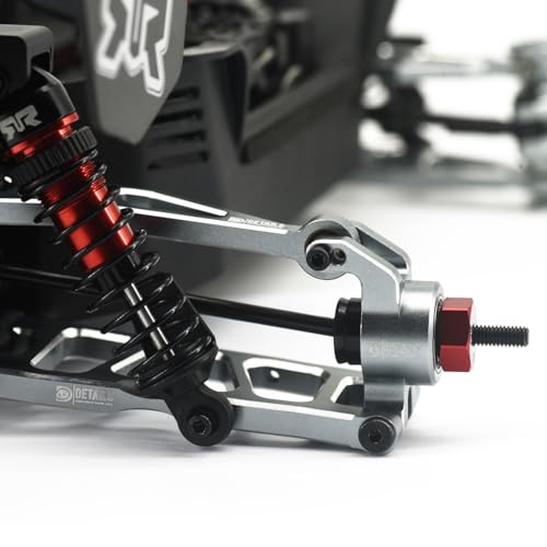 Hobby Details Aluminum Upgrade Parts Set for ARRMA Mini Kraton 4x4 1/16, Front & Rear A-Arms, Knuckle, Steering,Titanium Color (Rear Knuckle) - color: Rear Knuckle