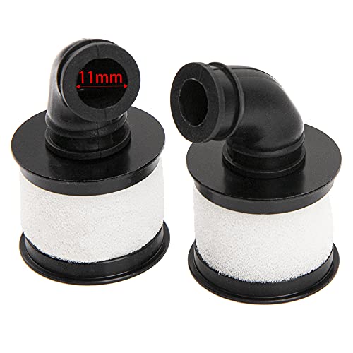 2Pack ShareGoo 1/10 RC Air Filter,Universal Capped Air Filter Cover with Element Sponge Compatible with Redcat Traxxas HSP Himoto 1/10 RC Nitro Monster Truck Buggy Car (Black)