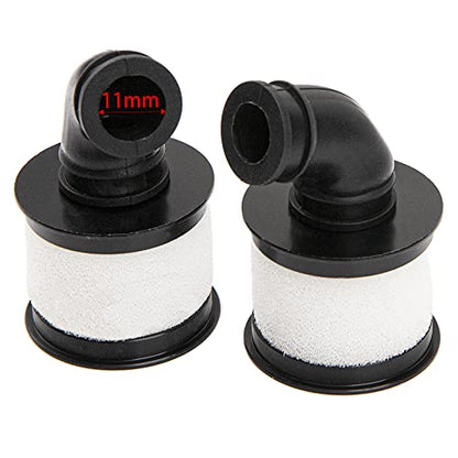 2Pack ShareGoo 1/10 RC Air Filter,Universal Capped Air Filter Cover with Element Sponge Compatible with Redcat Traxxas HSP Himoto 1/10 RC Nitro Monster Truck Buggy Car (Black)
