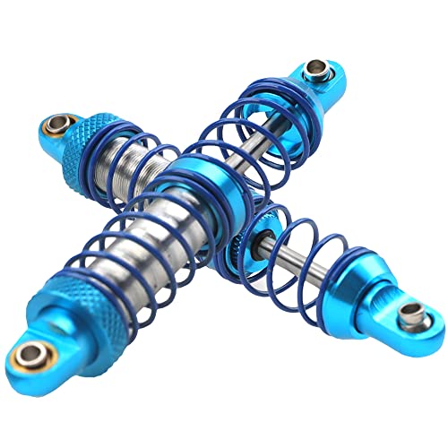 4Pcs Vgoohobby Metal Shocks Absorber Adjustable Dampers Compatible with Axial SCX10 Traxxas TRX4 D90 90046 Redcat Gen7 1/10 RC Crawler Car (Blue,80mm) - size: 80mm