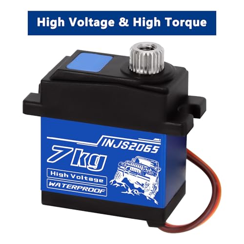 2-Pack 7KG Sub-Micro Digital Servo, Waterproof, 180° | 180-degree control angle, 7.0kg-cm torque at 8.4V, IP66, for Traxxas TRX4, TRX6, Axial SCX10 II