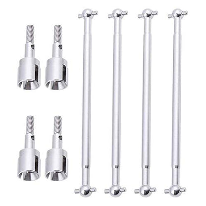 BAIJAC 08029 Dogbones 89.5mm & Stub Wheel Axle 02033 Drive Shaft for 1/10 Redcat HSP Exceed RC Car Truck Replacement (Color : Silver)
