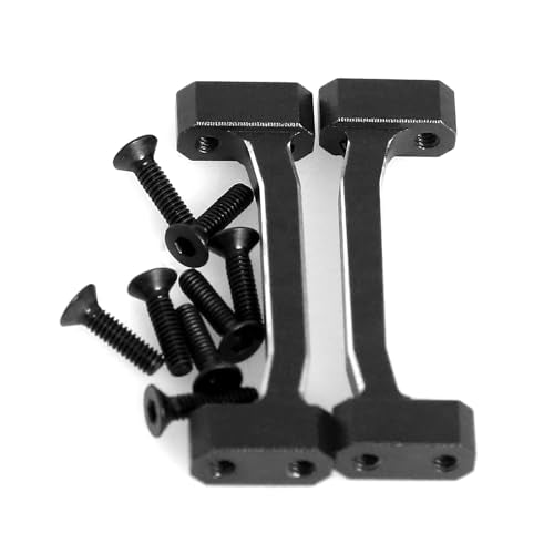 Aluminum Shocks Bracket Reinforcement Mount RC Upgraded Parts for LOSI 1/18 Mini LMT 4X4 Brushed Monster Truck RTR-LOS01026 RC Car, Black - color: Black Reinforcement Mount