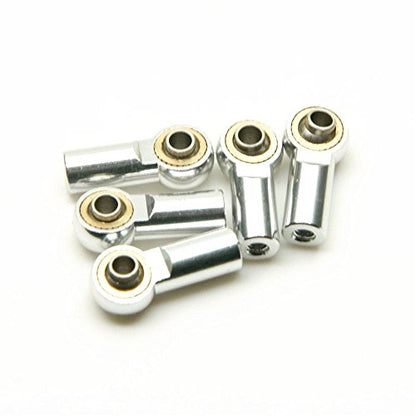 10 Pcs Silver Aluminum M3 Metal Ball Head Holder Tie Link Rod End Joint RC Climbing Marine Crawlers Car For 1:10 D90 SCX10 F350