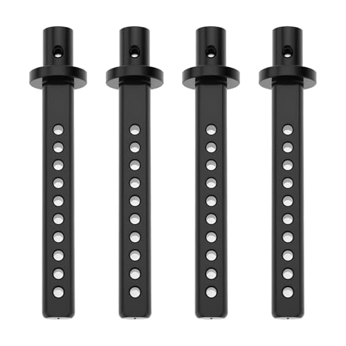 4Pcs RC Car Body Posts Mount Holder Column 1/10 RC Crawler Cars Parts Compatible with Axial SCX10 90046 RC4WD D9 Black - color: Black