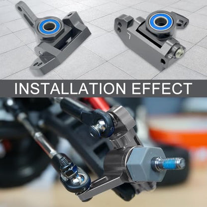 OGRC Caster Block Steering Blocks, Stub Axle Carriers for 1/10 Slash 2WD | Aluminum Front Caster Block&Steering Blocks and Rear Stub Axle Carriers for 1/10 Traxxas slash 2WD #3632 3736 3752 (Titanium) - color: Titanium