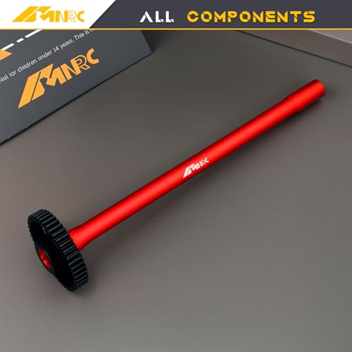 Alum 45T Spur Gear & Center Drive Shaft for 1/16 MIni MAXX & Mini XRT Driveshaft RC Car Series Upgrades Part Red - color: Red