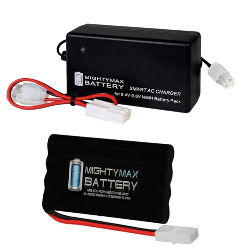 Mighty Max Battery 9.6V 2000mAh Battery for XMODS Custom RC 1:16 Scale Buggy Kit + Charger