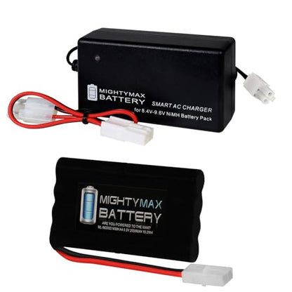 Mighty Max Battery 9.6V 2000Mah NiMh Battery for NT8JY FUTABA 4NB + Smart Charger