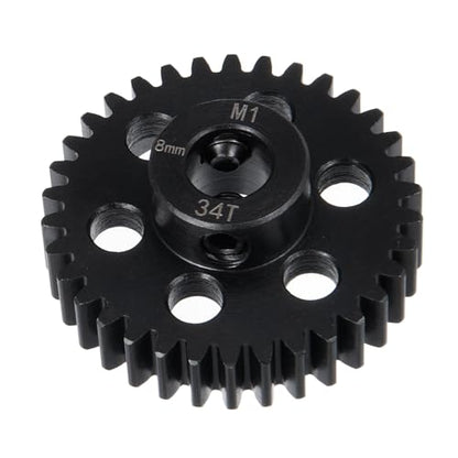 Steel Pinion Motor M1 8mm 34T Gears for ARRMA 4WD Tra-xxas X-MAXX | 1/5 1/7 1/8 RC Car Upgrade - size: 34T