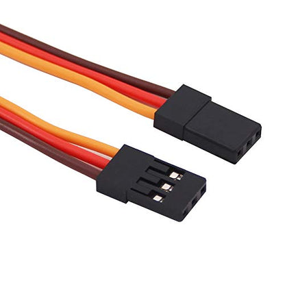 10pcs Male to Male Servo Extension Lead Wire 22awg 60cores Cable 15cm for RC Airplane(C61-10)