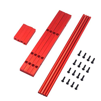 Share Goo RC Car Metal Tire Rack Wheel Tyre Storage Shelf Compatible with Traxxas TRX-4 Axial SCX10 D90 RC Crawler Car 1.9inch 2.2inch Wheel Rim (Red) - color: Red