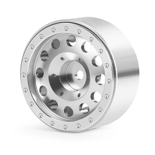 MORLORDY 4Pcs 1.3 Beadlock Wheel Rims for SCX24 TRX4M Ascent-18 1/18 1/24 RC Crawler Car Upgrade Part