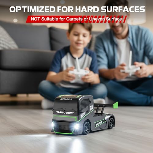 ARRIS 1/87 Micro Desktop RC Drift Car 4WD with Semi-Proportional Control | 12-Step Baked Paint, LED Lights, High Detail Scale Model, Pocket Size Fun - color: Starry Gray
