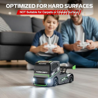 ARRIS 1/87 Micro Desktop RC Drift Car 4WD with Semi-Proportional Control | 12-Step Baked Paint, LED Lights, High Detail Scale Model, Pocket Size Fun - color: Starry Gray