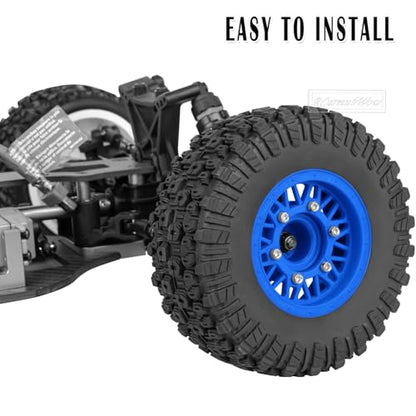 RC Wheels and Tires Truck Tires Short Course Tires for 1/10 Scale Car Arrm a Senton,Slash 2WD 4×4,Axia1,Rc 4wd,Red cat,Plastic Wheels Rubber Tires,4pcs,Navy Blue - color: Navy Blue(4pcs)
