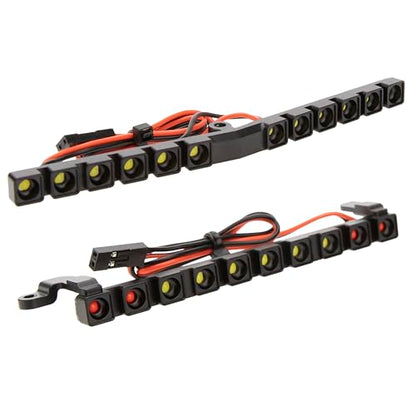 MEUS RACING RC LED Lights Roof Light Bar Tail Light Kit for Vanquish H10 Optic Sparco Yokohama RTR 1/10 RC Crawler Upgrades Parts