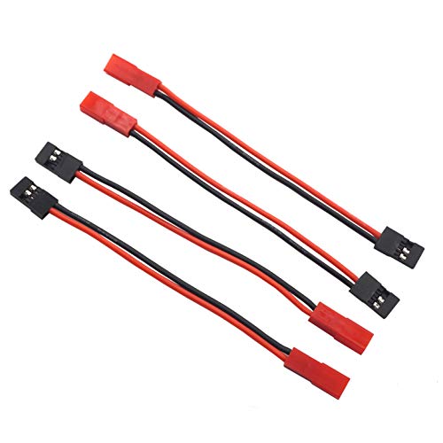 10Pack ShareGoo 10CM 20AWG JST Female Plug to JR Male Servo Receiver Connector Adapter Cable for RC Car FPV Boat Lipo Battery RC Car Led Lights Cooling Fans