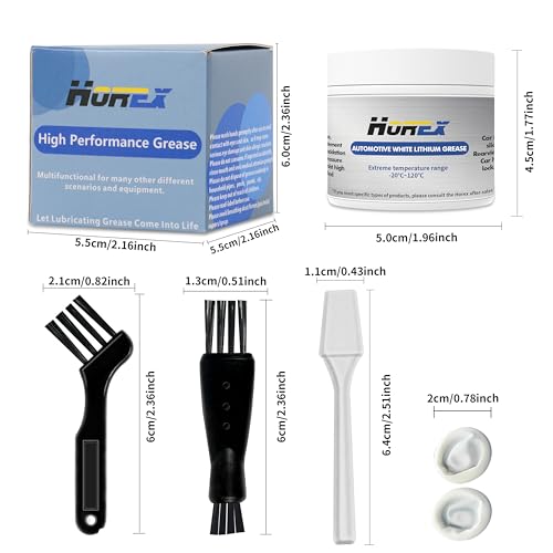 White Lithium Grease 3.53oz Automotive Lubricant 100g Multi-Purpose Car Door Hinge Handle Seat Slide Sunroof Sliding Door Track Rail Gear Prevent Rust Corrosion Lube for Garage Industrial 2pcs - size: 50 grams (2-Pack)