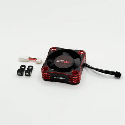 Furitek AeroSpin 30K Aluminum Fan Kit for SlideTech ESC – Remote Control Car, RC Car Electronic Accessory, RC Car ESC Cooling Fan (Black Red (FUR-2674)) - color: Black Red (FUR-2674)